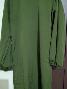 Olive Green Long Sleeve Tunic Top