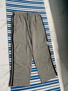 Men's Grey Track Pants with Black Stripes