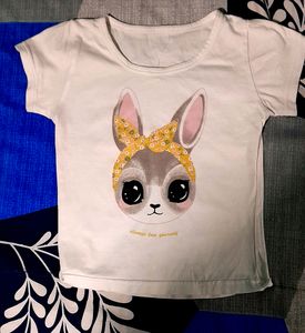Combo Girl's Dungaree &amp; Tshirt For 3 To 4 Years