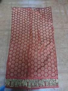 Elegant Brocade Saree with Elephant Border