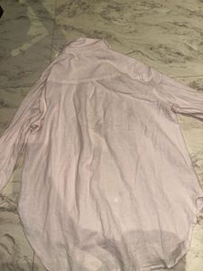 Light Pink Long Sleeve Button-Up Shirt