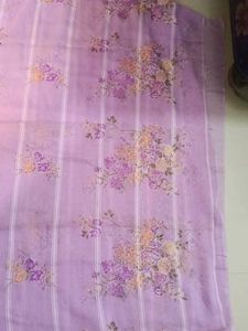 Beautiful Lavender Floral Print Saree