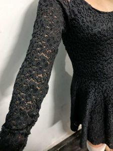 Elegant Black flared Dress