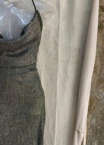 Sparkly Cowl Neck Maxi Dress