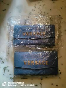 Versace Blue Wallets - Set of Two