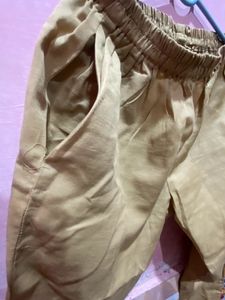 Homemade Shining Red Fabric Kurta Set