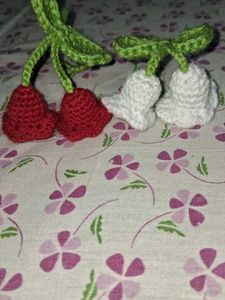 Combo of two Crochet lily Hair ties and K