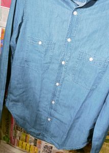 Men's Denim Button-Up Shirt (free delivery)