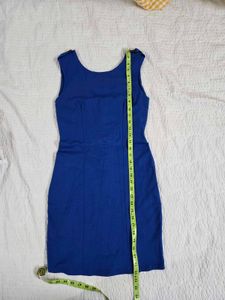 Vibrant Blue Sleeveless Sheath Dress bust 34