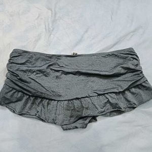 Grey Ruched 🤎Mini Skirt