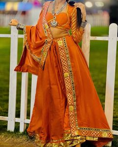 Navratri Vibrant Orange Lehenga Choli
