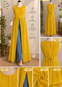 Mustard Yellow Slit Kurti 💛