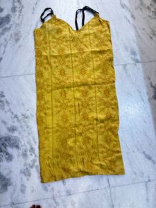 beautiful mustard colour dress
