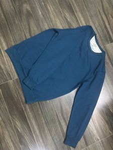 Teal Long Sleeve Crewneck Sweatshirt