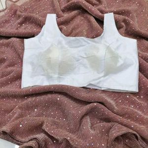 Sparkling Pink Saree Blouse