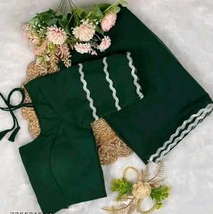 Elegant Dark Green Saree