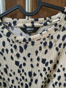 Chic Dalmatian Print Top