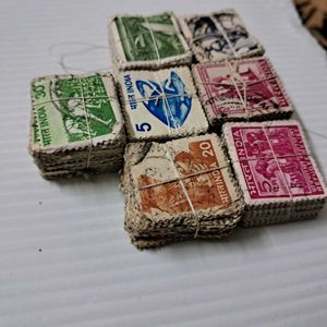 Bundle of Vintage Indian Postage Stamps