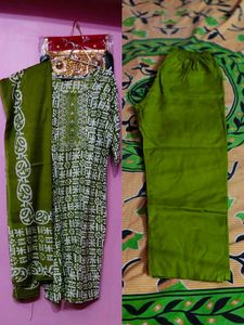 39 bust Green Ethnic Kurta Set with Dupatta