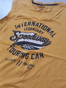 Boy's Yellow sleeveless T-shirt