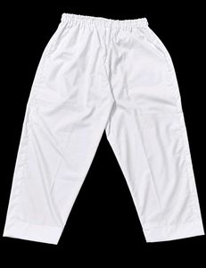 White Elastic Waist Palazzo Pants