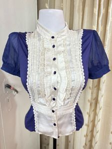 Vintage Ruffle Blouse