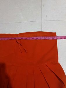 Orange Kurta Set with Silver Embellishments