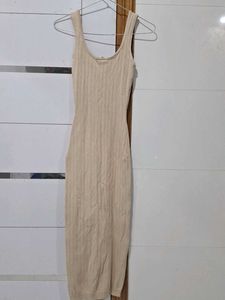 Beige one piece dress