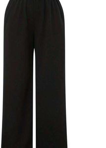 Wide Leg Black Casual Pants