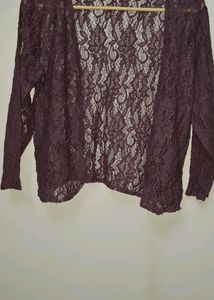 Dark purple lace shrug