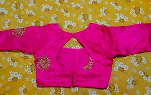 Elegant Pink Embroidered Blouse