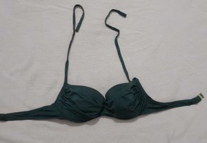 Dark gray pedded halter neck bra