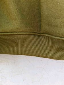 Women Olive Green  Sweatshirt