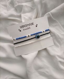 Handmade Minimalist Evils Eye Bracelet Set🧿