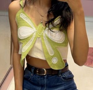Crochet Butterfly Crop Top