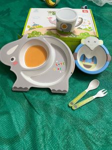 Adorable Elephant Baby Feeding Set