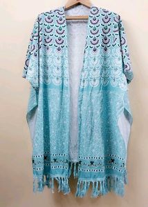 Bohemian Blue Kimono Cardigan
