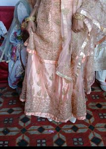 Peach &amp; Gold Party Dress