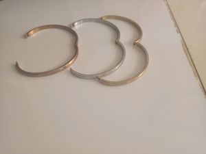 golden silver rose gold 3pcs stylish kada Plzz Don't Say Coins Mai Plzz very reasonable price quality is 😊 good