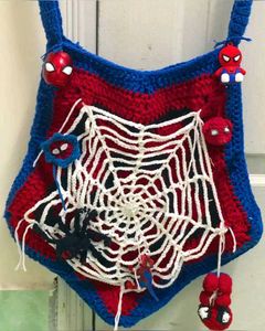 Star Spiderman Crochet Bag