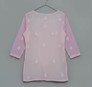 Elegant Pink handwork Chikankari Kurti