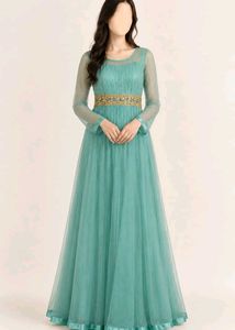 Stunning Mint Green Sequined Gown