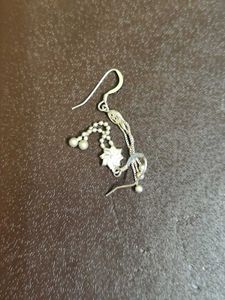 Pure Silver Mismatched Earrings