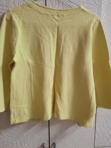 Women's Yellow Cropped Jacket