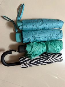 Lot of 4 Compact Umbrellas