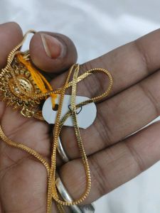 Cubic Zirconia Gold Pendant Set