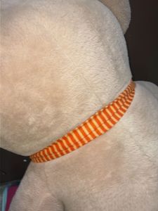 Large Cream Teddy Bear with Orange Bow 🎀