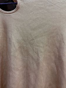 Ribbed Cut-Out Long Sleeve Top