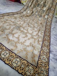fully net saree with blouse