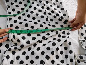 White And Black Polka Dots Playsuit